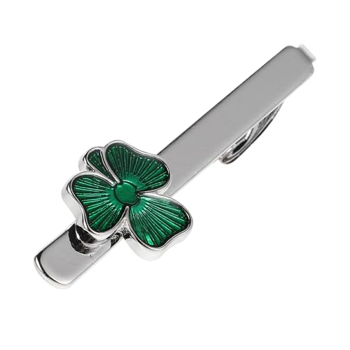 CIMAXIC Eleganter Herren Krawattenclip mit Irischem Kleeblatt-design Stilvoller Metall-krawattenhalter für Business Bankette und Festliche Anlässe Praktischer Tie Clip für Männer von CIMAXIC