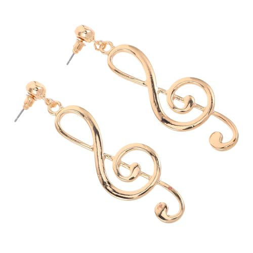 CIMAXIC Exklusive Musiknote Ohrringe Retro Design Vintage Stil Goldfarbene Damen Ohrstecker Kreativer Schmuck für Party Alltag mit Künstlerischem Flair und Individueller Note von CIMAXIC