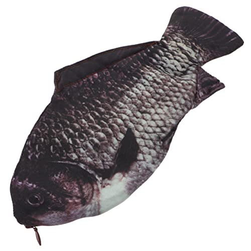 CIMAXIC Fischförmiger Stiftbeutel Karikatur tragbar gesteppt lustig federmäppchen Bleistiftbeutel mit großer Kapazität Stifttasche Tasche für Fischstifte Bleistiftbeutel in Fischform Stoff von CIMAXIC