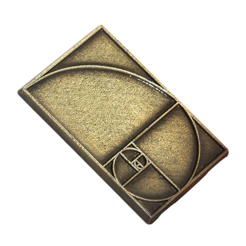 CIMAXIC Goldener Schnitt Brosche Anstecknadel Geometrisches Rechteck Design Vintage Künstlerisch Handgefertigt Elegantes Abzeichen Geschenk für Mathelehrer Stem Liebhaber von CIMAXIC