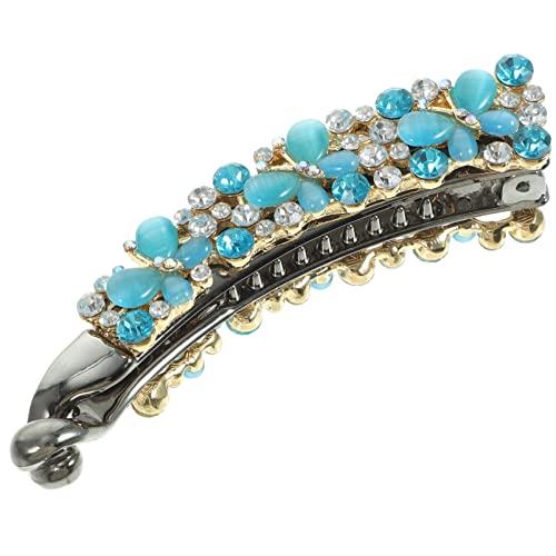 Haarspange Mit Strass 80er Haarschmuck Für Frauen Haarklammer Vintage-haarschmuck Haarspangen Zum Stylen Haar Klammern Haarschmuck Für Damen Kamm Fräulein Banane Strasssteine von CIMAXIC