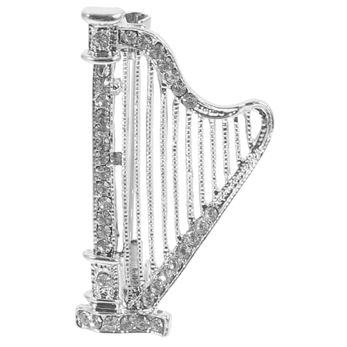 CIMAXIC Harfen Brosche mit Strass Unisex Anstecker für Damen und Herren Modisches Accessoire für Party und Alltag Vielseitiger Schmuck für Musikliebhaber von CIMAXIC
