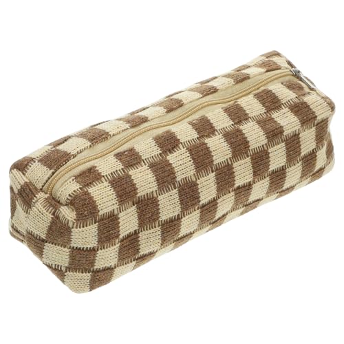 CIMAXIC Multi Funktions Stiftetasche Im Karodesign Handliche Aufbewahrung Für Schreibwaren Und Kosmetik Vielseitiger Pencil Pouch Für Unterwegs Kaffee Farbton CIMAXIC Multi Funktions Stiftetasche Im Karodesign Handliche Aufbewahrung Für Schreibwaren Und Kosmetik Vielseitiger Pencil Pouch Für Unterwegs Kaffee Farbton von CIMAXIC