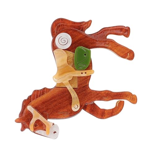 CIMAXIC Kreative Chinesische Pferde Brosche Leichtes Vintage Ansteckpin für Damen Vielseitiges Mode Accessoire für Kleidung Rucksack und Neujahrsoutfits Individuelles Schmuckstück von CIMAXIC