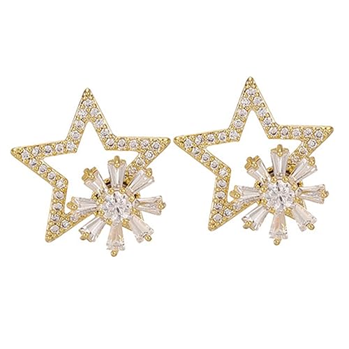 CIMAXIC Kreative Drehbare Stern Ohrstecker Allergiefreiem Legierungsmetall Leichte Zarte Damen Ohrringe für Party Hochzeit Alltag Elegantes Schmuckaccessoire CIMAXIC Kreative Drehbare Stern Ohrstecker Allergiefreiem Legierungsmetall Leichte Zarte Damen Ohrringe für Party Hochzeit Alltag Elegantes Schmuckaccessoire von CIMAXIC