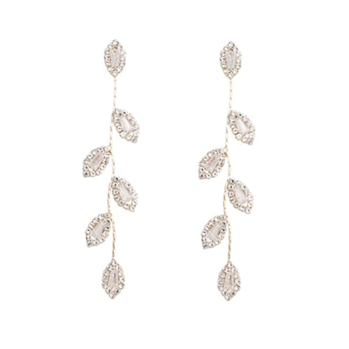 CIMAXIC Lange Quasten Ohrringe Damen Silber Ohrstecker mit Zirkonia Anhänger Modischer Schmuck Elegant und Hautfreundlich für Alltag und Besondere Anlässe von CIMAXIC