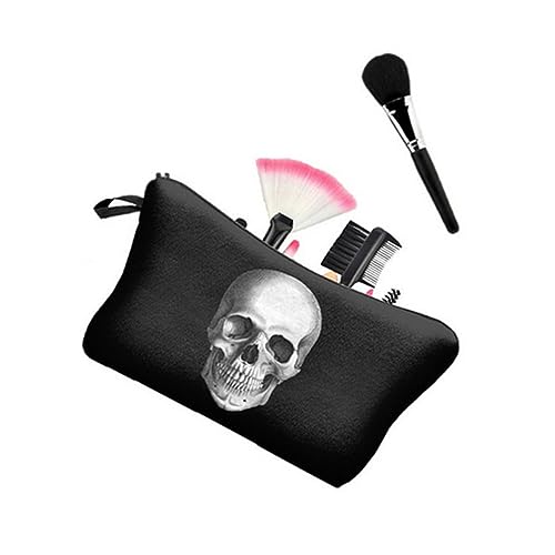 CIMAXIC Make-up-Set für Damen, Kosmetiktasche, Geldbörse, Make-up-Tasche, Organizer, Gothic-Umhängetasche, Gothic-Handtasche, Skelett-Geldbörse, Make-up-Tasche, Organizer, Gothic-Geldbörse, von CIMAXIC