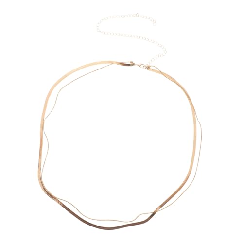 CIMAXIC Mehrlagige Taillenkette Verstellbar Snake Bone Metallgürtel Damen Body Schmuck für Sommer Strandkleider Modischer Hüftkettengürtel Elegant Vielseitig von CIMAXIC