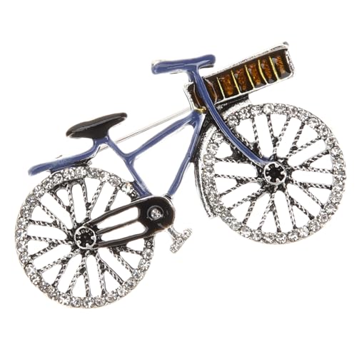CIMAXIC Rhinestone Fahrrad Brosche Pin Metall Kostümschmuck Vintage Anstecknadel für Damen Kleidung Accessoire Geschenk für Fahrradfahrer und Retro Liebhaber von CIMAXIC
