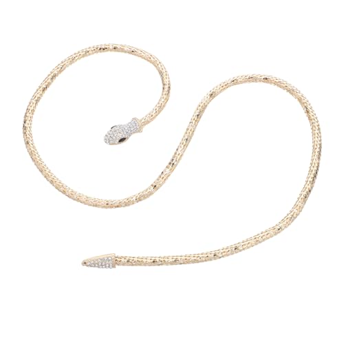 CIMAXIC Rhinestone Snake Choker Halskette mit Magnetischem Verschluss Verstellbare Minimalistische Schlangenkette aus Langlebiger Legierung Stylisches Halloween Statement Schmuckaccessoire von CIMAXIC