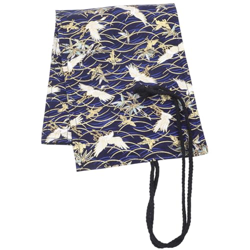 CIMAXIC Rollkranich Stiftevorhang Stifteetui Pinselhalter Marker Organizer Retro Stiftehalter Durchsichtige Tasche Segeltuchtasche Praktische Bleistifttasche Bleistifttaschen von CIMAXIC