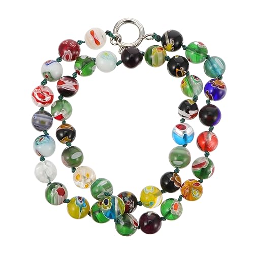 CIMAXIC Runde Perlenhalskette für Damen Kreatives Schmuckstück für Anlässe Langlebig und Vielseitig Perfektes für Familie und Freunde von CIMAXIC