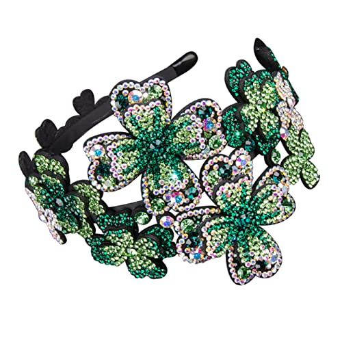 CIMAXIC Stirnband Flapper Haarband 1920Er Jahre Blatt Haarband Damen Flapper Vintage Haarband Scrunchies Für Mädchen Strass Haarband Flapper Haarschmuck Breitseite Damen Strasssteine von CIMAXIC