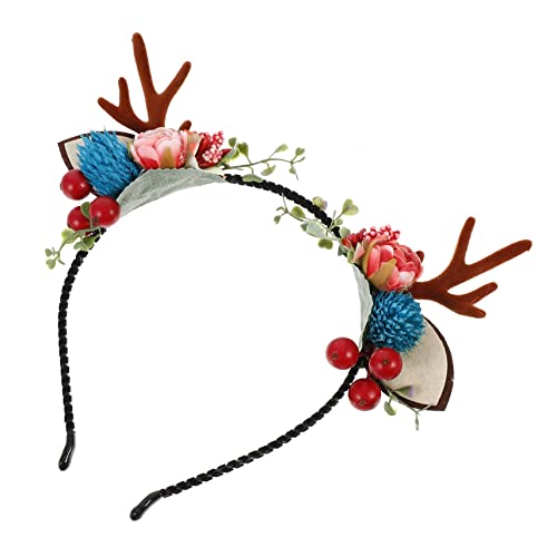 Stirnband Weihnachtsstirnbänder Für Mädchen Weihnachts-haarschmuck Kopfschmuck Aus Hirschgeweih Haarreif Aus Rentiergeweih Weihnachtsgeweih Kopfbedeckung Abs Kind Zubehör Cosplay von CIMAXIC