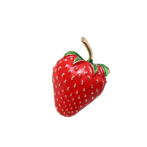 CIMAXIC Strawberry Brooch Anstecknadel Kreative Fruchtform Brosche Für Kleid Schal Tasche Dekoration Sicher Langlebig Geschenkidee von CIMAXIC