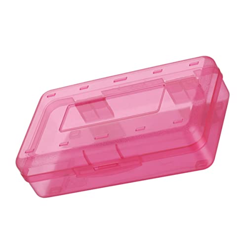 CIMAXIC Transparentes Federmäppchen Für Schüler Einfacher Stifte Organizer Für Schule Und Büro Großer Stauraum Für Stifte Bleistifte Marker Und Mehr Rot von CIMAXIC