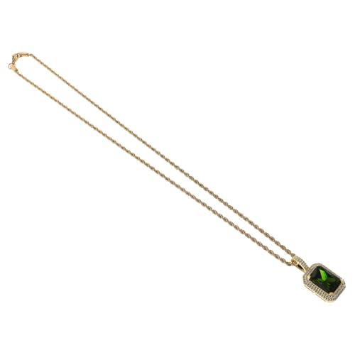 CIMAXIC Zircon Anhänger Halskette Große Schmuckstück Hip Hop Stil Verstellbare Kette Für Damen Herren Geburtstag Hochzeit Party von CIMAXIC