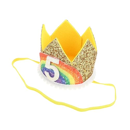 Digitale Krone Für Kinder Foto Requisiten Geburtstag Tiara-dekor Für Kinder Baby-foto-stirnband-requisiten Baby Crown Headband. Party Stoff Prinzessin Kleiner Junge Regenbogenhut von CIMAXIC