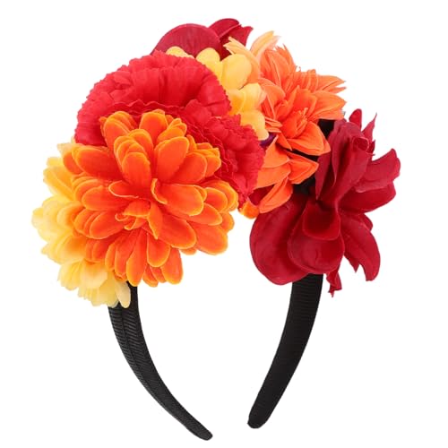 Simulationsblumen-haar-accessoire Halloween-blumenstirnband Kopfbedeckung Für Erwachsene Party-zubehör Requisite Für Halloween Blumen-haarspange Cosplay-stirnband von CIMAXIC