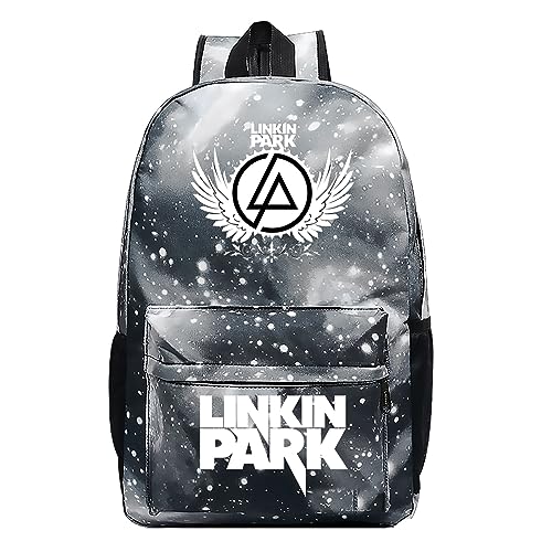 Kinderrucksäcke für Linkin Park-Aufdruck Schultasche Mädchen Jungen Teenager lässiger Rucksack Kinder-Büchertasche Urlaub Schultagsgeschenke-B1||45 * 31 * 13cm von CINASA