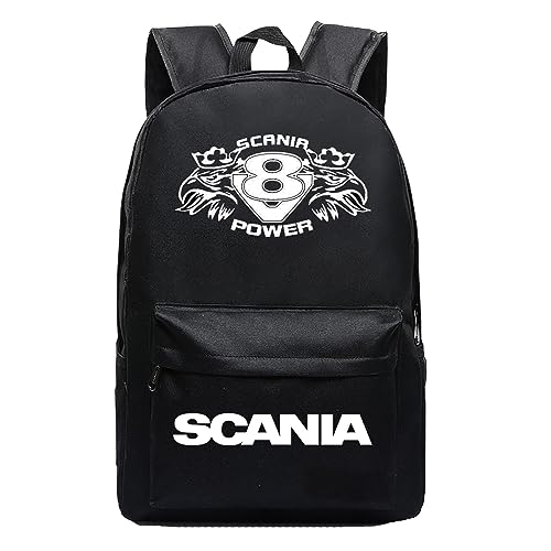 Kinderrucksäcke für Scania bedruckt Schultasch Mädchen Jungen Teenager lässiger Rucksack Kinder-Büchertasche Urlaub Schultagsgeschenke-Black 2||45 * 31 * 13cm von CINASA