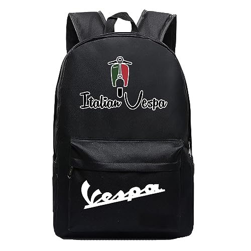 Kinderrucksäcke für Servizio Vespa-Druck Schultasche Mädchen Jungen Teenager lässiger Rucksack Kinder-Büchertasche Urlaub Schultagsgeschenke-Black 2||45 * 31 * 13cm von CINASA