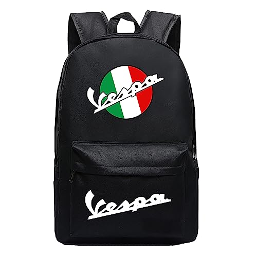 Kinderrucksäcke für Servizio Vespa-Druck Schultasche Mädchen Jungen Teenager lässiger Rucksack Kinder-Büchertasche Urlaub Schultagsgeschenke-Black 5||45 * 31 * 13cm von CINASA