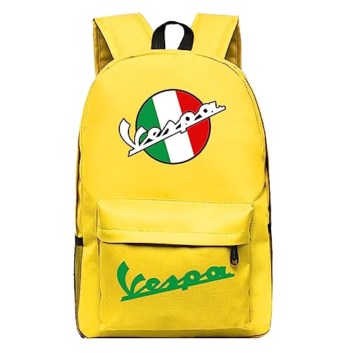 Kinderrucksäcke für Servizio Vespa-Druck Schultasche Mädchen Jungen Teenager lässiger Rucksack Kinder-Büchertasche Urlaub Schultagsgeschenke-Yellow 5||45 * 31 * 13cm von CINASA