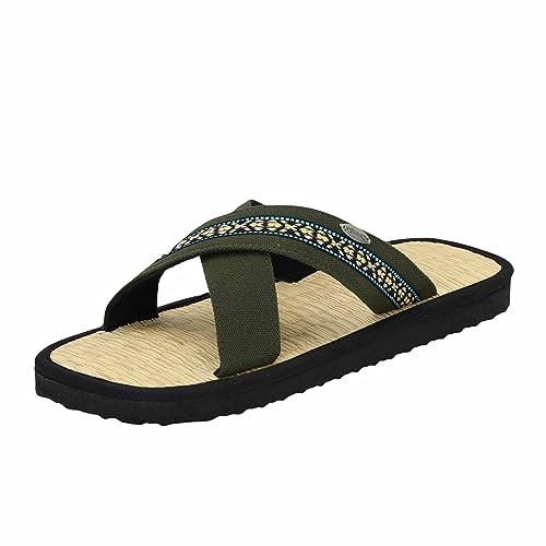 CINNEA Farso Wellness Sandalen Herren Bisen Zimtlatschen gegen Fußschweiß Fußgeruch (olivgrün, EU Schuhgrößensystem, Erwachsene, Herren, Numerisch (von/bis), M, 44, 45) von CINNEA
