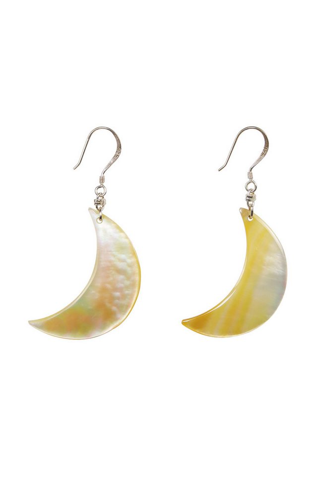 CINNEA Ohrhänger-Set NEUMOND (OLLANE-Kollektion), Echt-Perlmuttschmuck in Halbmond-Form (Neumond) von CINNEA