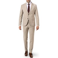 CINQUE Herren Anzug beige Schurwoll-Stretch meliert von CINQUE