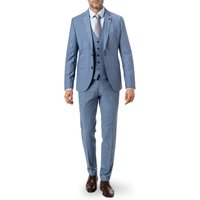 CINQUE Herren Anzug blau Schurwoll-Stretch meliert von CINQUE