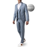 CINQUE Herren Anzug blau Schurwoll-Stretch von CINQUE