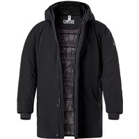 CINQUE Herren Parka Schwarz Mikrofaser unifarben von CINQUE
