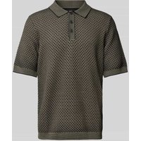 Cinque Regular Fit Poloshirt mit kurzer Knopfleiste Modell 'Flavius' in Black, Größe S von CINQUE