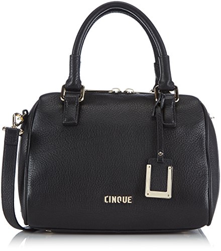 CINQUE Roberta Handtasche mit Reißverschluss 11826 9000 C16 Damen Henkeltaschen 24x22x15 cm (B x H x T), Schwarz (schwarz 9000) von CINQUE