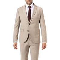 CINQUE Herren Sakko beige Schurwoll-Stretch meliert von CINQUE