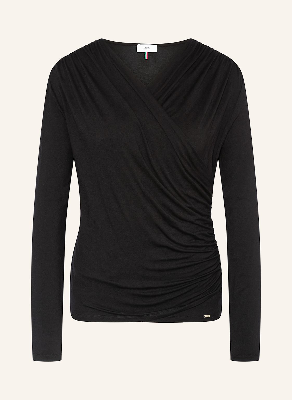 Cinque Blusenshirt Ciwren In Wickeloptik schwarz von CINQUE