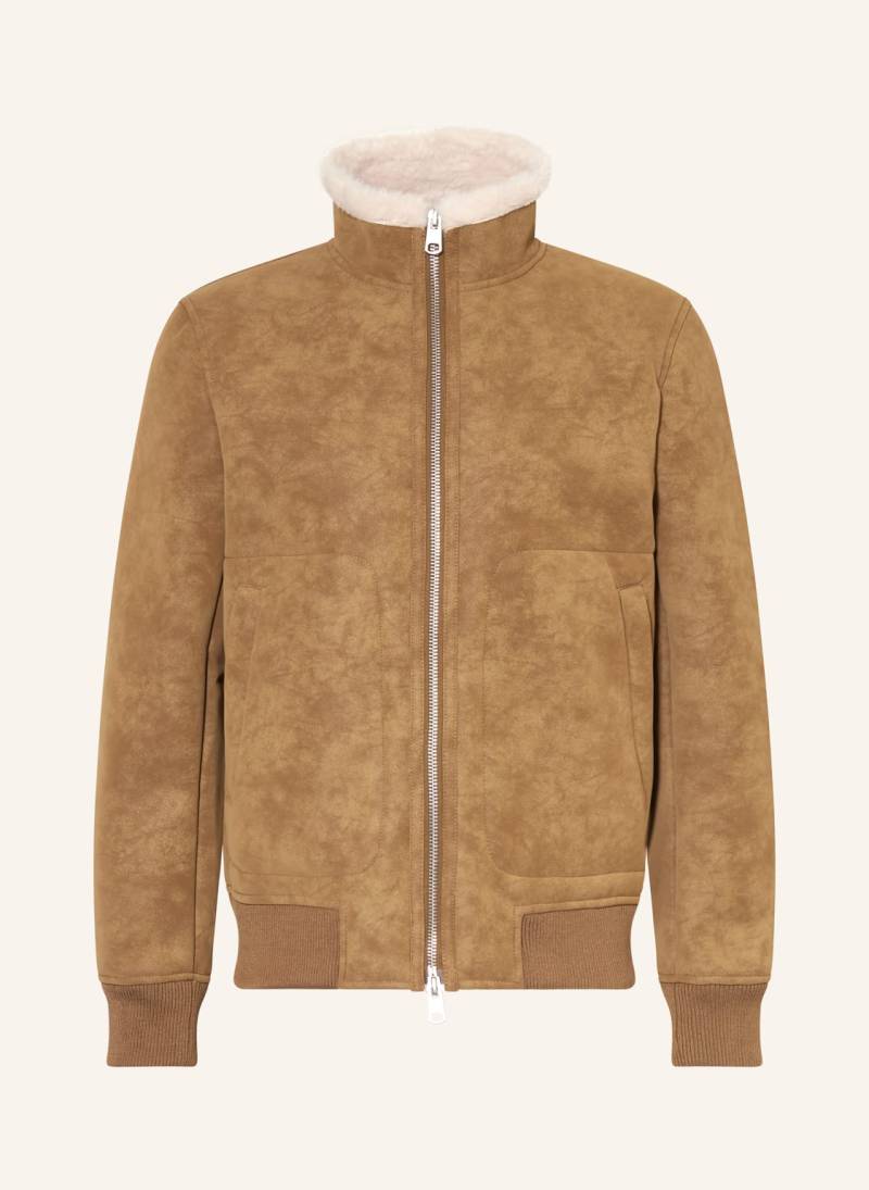 Cinque Jacke Citerry In Lederoptik braun von CINQUE