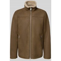 Cinque Jacke in Leder-Optik Modell 'BARROW' in Dunkelbraun, Größe L von CINQUE