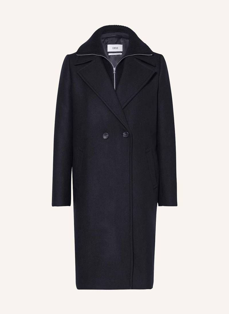 Cinque Mantel Ciisalie Mit Herausnehmbarer Blende blau von CINQUE