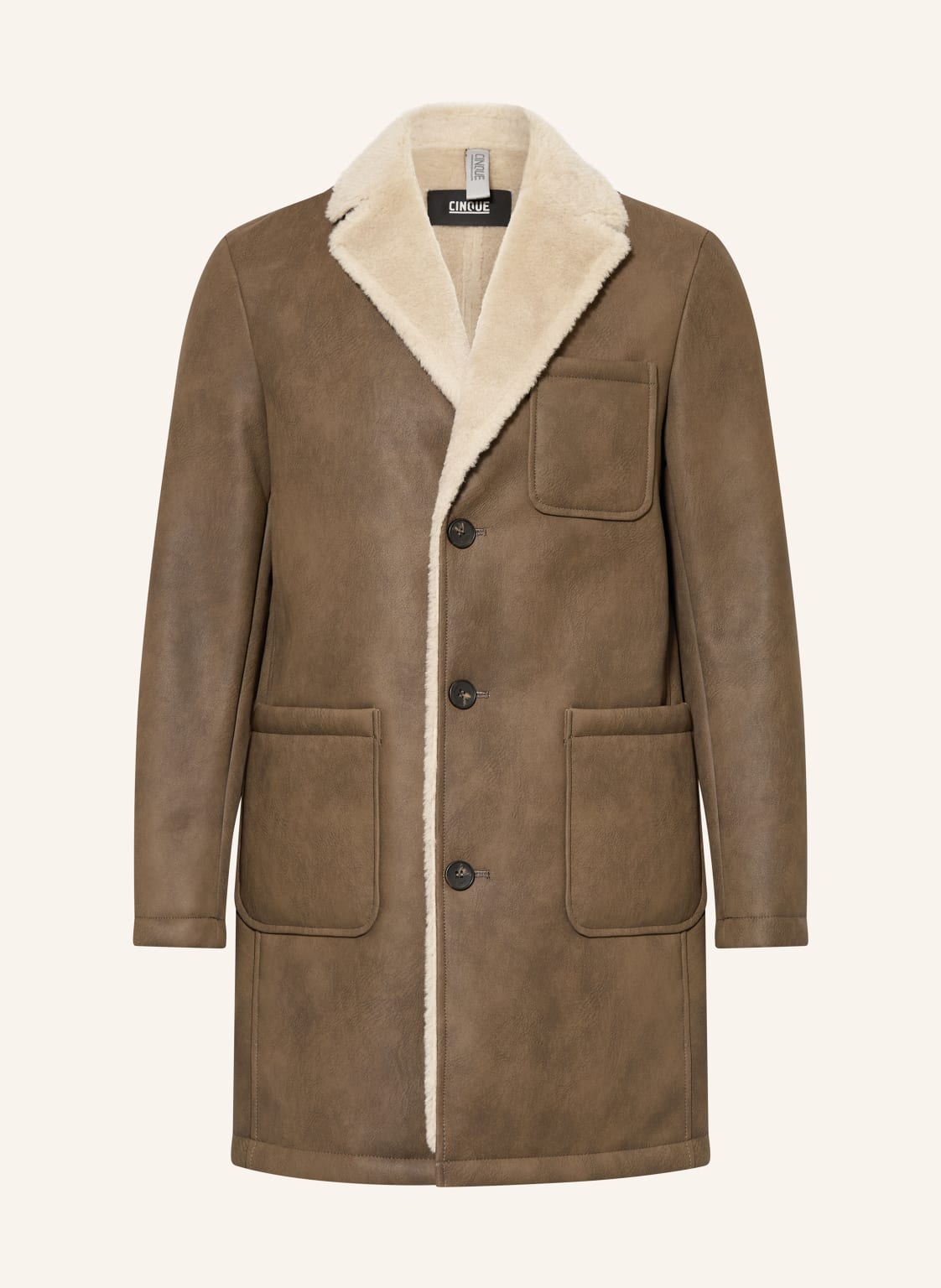 Cinque Mantel Cilord In Lederoptik braun von CINQUE
