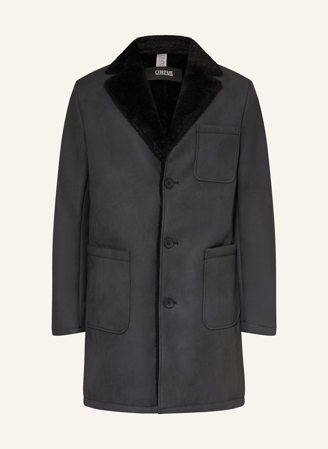 Cinque Mantel Cilord In Lederoptik schwarz von CINQUE