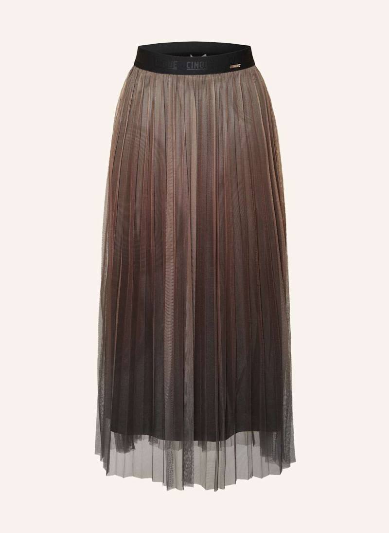 Cinque Plisseerock Cimaldo braun von CINQUE