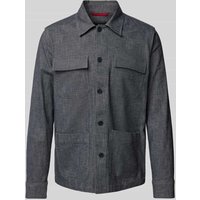 Cinque Regular Fit Hemdjacke mit aufgesetzten Taschen Modell 'MONTI' in Jeansblau, Größe M von CINQUE