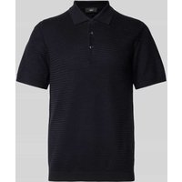 Cinque Regular Fit Poloshirt mit Strukturmuster Modell 'FLAVI' in Marine, Größe L von CINQUE
