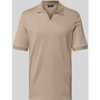 Cinque Regular Fit Poloshirt mit V-Ausschnitt Modell 'Bolo' in Schlamm, Größe XXL von CINQUE