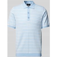 Cinque Regular Fit Poloshirt mit gerippten Abschlüssen Modell 'Flavius' in Hellblau, Größe XXL von CINQUE