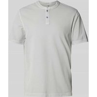 Cinque Slim Fit Poloshirt mit Rundhalsausschnitt Modell 'LANO' in Silber, Größe XXL von CINQUE