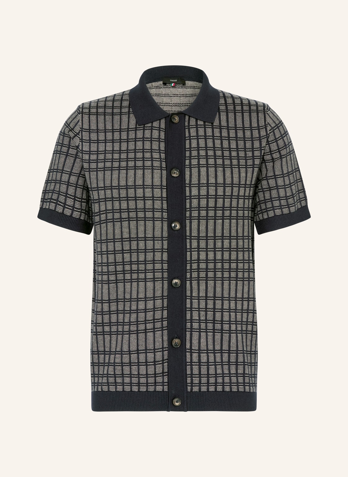 Cinque Strickhemd Ciyaro Extra Slim Fit blau von CINQUE